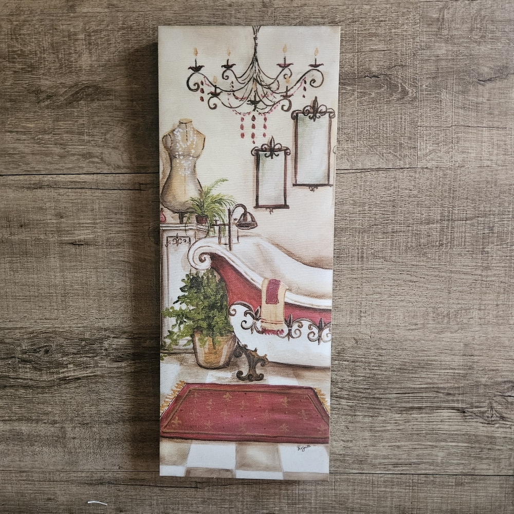 Bathroom Wall Art Canvas Style PictureExcellent Condition
